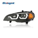 Xenon Headlight Assembly For BMW X5 E70 2007-2013, Modified LED DRL Dual Beam Projector Headlamp.