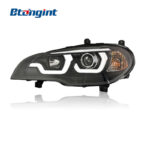 Xenon Headlight Assembly For BMW X5 E70 2007-2013, Modified LED DRL Dual Beam Projector Headlamp.