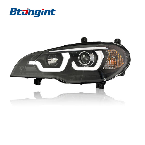 Xenon Headlight Assembly For BMW X5 E70 2007-2013, Modified LED DRL Dual Beam Projector Headlamp.