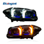 LED Headlight Assembly For BMW 5 Series F10 F18 2010-2017, Modified Fang Style Projector Lens Front Headlamp.