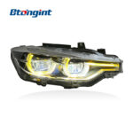 LED Headlight Assembly For BMW 3 Series F30 F35 2013-2018, Modified Spoon Style Dual Color DRL Front Headlamp