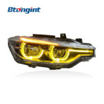 LED Headlight Assembly For BMW 3 Series F30 F35 2013-2018, Modified Spoon Style Dual Color DRL Front Headlamp