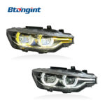 LED Headlight Assembly For BMW 3 Series F30 F35 2013-2018, Modified Spoon Style Dual Color DRL Front Headlamp
