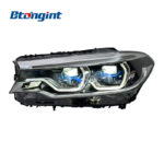 New Style Two Color Spoon LED Headlights Assembly Compatible with BMW 5 Series G30 G38 2018-2020, Bi-LED Front Projector Headlamp.