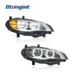 For BMW 1 Series F20 Headlight Assembly, High Configuration LED Angel Eye DRL Lens Xenon Headlamp Upgrade