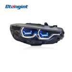 For 2014-2019 BMW 4 Series F32 Headlight Assembly, M4 GTS Style Spoon LED DRL Headlamp Upgrade