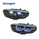 For 2014-2019 BMW 4 Series F32 Headlight Assembly, M4 GTS Style Spoon LED DRL Headlamp Upgrade