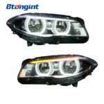 For 2011-2017 BMW 5 Series F10 F18 Headlight Assembly, Angel Eye LED DRL Headlamp Upgrade