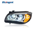For BMW X1 E84 Headlight Assembly, Spoon Angel Eye LED Lens Headlamp Upgrade