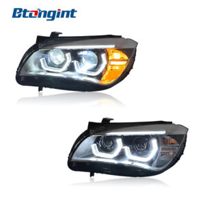 For BMW X1 E84 Headlight Assembly, Spoon Angel Eye LED Lens Headlamp Upgrade