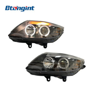For BMW Old Z4 E85 E86 Headlight Assembly, LED Angel Eye Lens Xenon Headlamp Upgrade