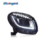 For 2015-2019 Mercedes-Benz Smart Headlight Assembly, LED Lens Headlamp With One-Touch Blue DRL Upgrade