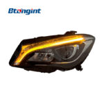 For 2014-2019 Mercedes-Benz CLA W117 Headlight Assembly, Low to High Spec Light Guide Full LED DRL Headlamp Upgrade