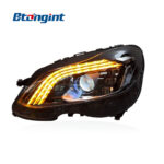 For 2014-2015 Mercedes-Benz E-Class W212 Headlight Assembly, Maybach Style LED Headlamp With Sequential DRL Upgrade