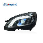 For 2014-2015 Mercedes-Benz E-Class W212 Headlight Assembly, Maybach Style LED Headlamp With Sequential DRL Upgrade