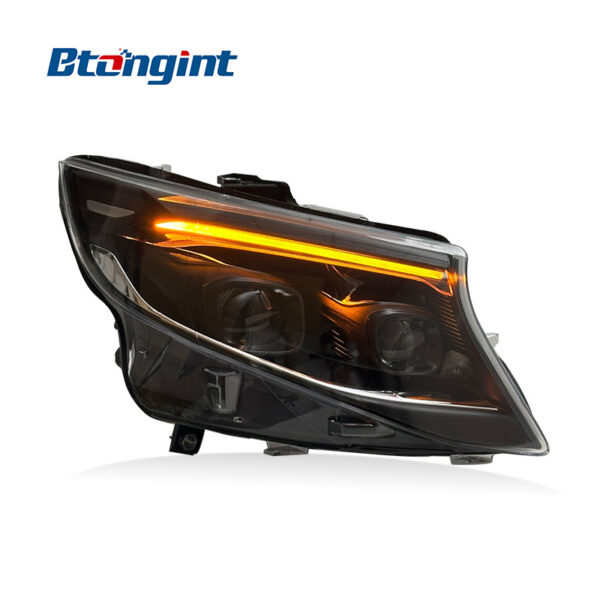 For 2016‑2023 Mercedes‑Benz Vito W447 V‑Class Headlight Assembly, VITO‑Style LED Headlamp With DRL & Sequential Turn Signal Upgrade