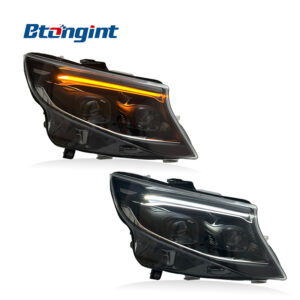 For 2016‑2023 Mercedes‑Benz Vito W447 V‑Class Headlight Assembly, VITO‑Style LED Headlamp With DRL & Sequential Turn Signal Upgrade