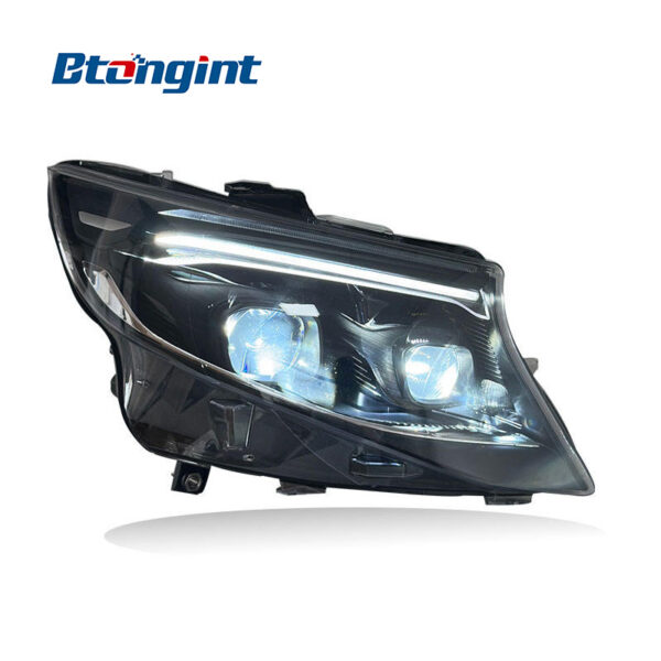 For 2016‑2023 Mercedes‑Benz Vito W447 V‑Class Headlight Assembly, VITO‑Style LED Headlamp With DRL & Sequential Turn Signal Upgrade