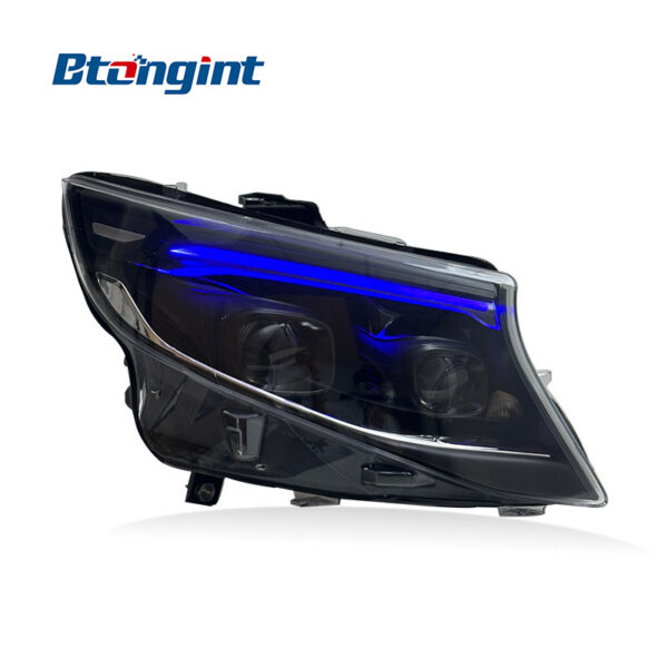 For 2016‑2023 Mercedes‑Benz Vito W447 V‑Class Headlight Assembly, VITO‑Style LED Headlamp With DRL & Sequential Turn Signal Upgrade