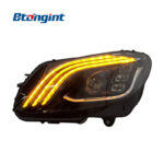 For 2015‑2021 Mercedes‑Benz C‑Class W205 Headlight Assembly, S‑Class Maybach‑Style LED Lens Headlamp With DRL & Sequential Turn Signal Upgrade