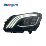 For 2015‑2021 Mercedes‑Benz C‑Class W205 Headlight Assembly, S‑Class Maybach‑Style LED Lens Headlamp With DRL & Sequential Turn Signal Upgrade