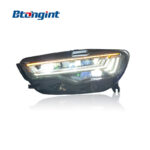 For 2012‑2018 Audi A6L C7 Headlight Assembly, C8 New‑Style High‑Spec Matrix LED Headlamp With DRL & Sequential Turn Signal Upgrade