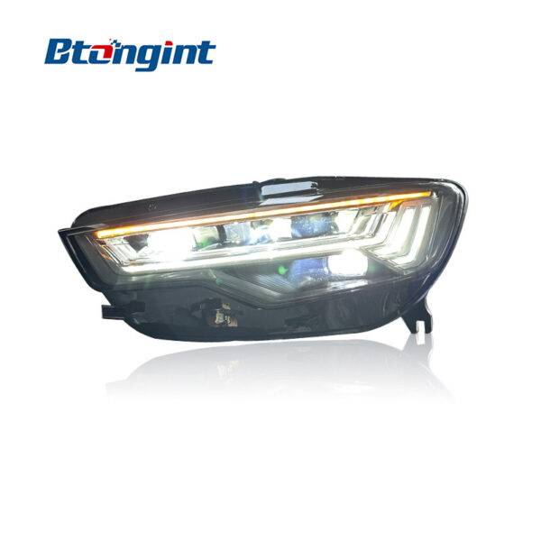 For 2012‑2018 Audi A6L C7 Headlight Assembly, C8 New‑Style High‑Spec Matrix LED Headlamp With DRL & Sequential Turn Signal Upgrade