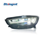 For 2012‑2018 Audi A6L C7 Headlight Assembly, C8 New‑Style High‑Spec Matrix LED Headlamp With DRL & Sequential Turn Signal Upgrade