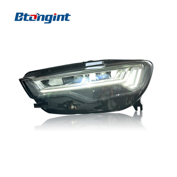 For 2012‑2018 Audi A6L C7 Headlight Assembly, C8 New‑Style High‑Spec Matrix LED Headlamp With DRL & Sequential Turn Signal Upgrade