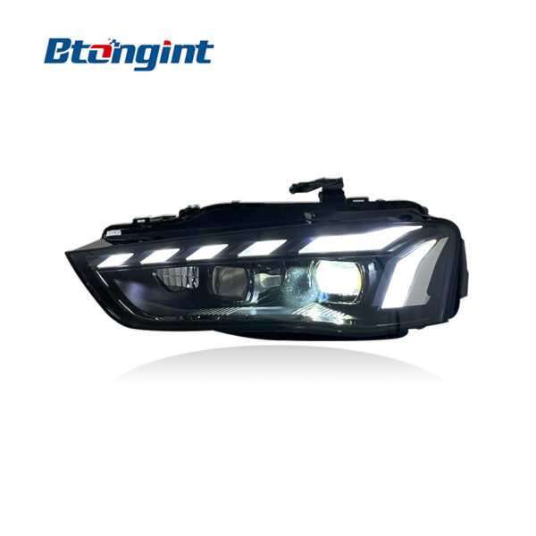For 2013‑2016 Audi A4L Headlight Assembly, LED Lens Headlamp With DRL & Sequential Turn Signal Upgrade