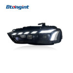 For 2013‑2016 Audi A4L Headlight Assembly, LED Lens Headlamp With DRL & Sequential Turn Signal Upgrade