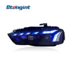For 2013‑2016 Audi A4L Headlight Assembly, LED Lens Headlamp With DRL & Sequential Turn Signal Upgrade