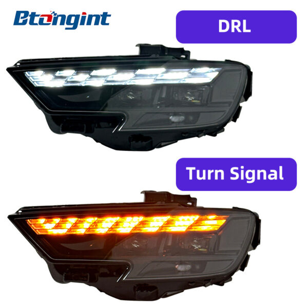 For 2017‑2020 Audi A3 Headlight Assembly, New‑Style LED Headlamp With DRL & Sequential Turn Signal Upgrade