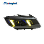 Headlight Assembly For BMW 3‑Series E90 2005‑2012 Retrofit Fangs Style LED DRL Lens Headlamp