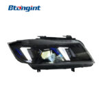 Headlight Assembly For BMW 3‑Series E90 2005‑2012 Retrofit Fangs Style LED DRL Lens Headlamp