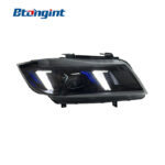 Headlight Assembly For BMW 3‑Series E90 2005‑2012 Retrofit Fangs Style LED DRL Lens Headlamp