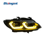 Headlight Assembly For BMW 3‑Series E92 E93 M3 2006‑2009 Retrofit Dual‑Color LED Lens Headlamp