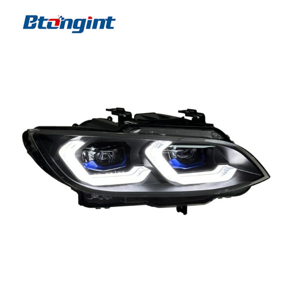 Headlight Assembly For BMW 3‑Series E92 E93 M3 2006‑2009 Retrofit Dual‑Color LED Lens Headlamp