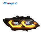 Headlight Assembly For BMW 3‑Series E92 E93 M3 2006‑2009 Retrofit Dual‑Color LED Lens Headlamp