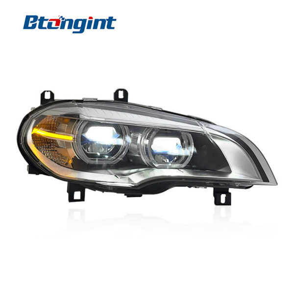 Headlight Assembly For BMW X5 E70 2007‑2013 Retrofit New LED Headlight DRL Sequential Turn Signal
