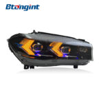 Headlight Assembly For BMW X5 F15 2014‑2018 Retrofit New‑Style LED Laser Lens DRL Turn Signal