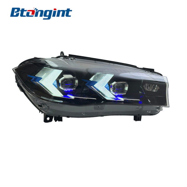 Headlight Assembly For BMW X5 F15 2014‑2018 Retrofit New‑Style LED Laser Lens DRL Turn Signal