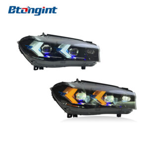Headlight Assembly For BMW X5 F15 2014‑2018 Retrofit New‑Style LED Laser Lens DRL Turn Signal