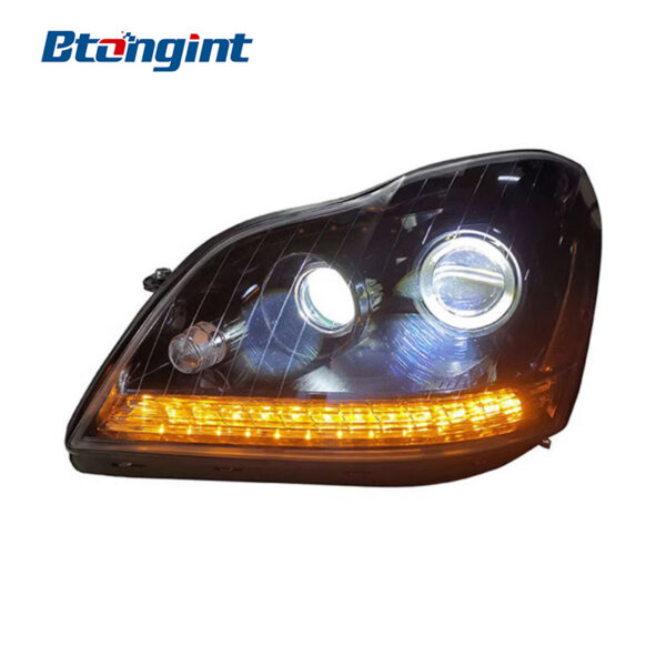 Headlight Assembly For Mercedes‑Benz GL450 2006‑2011 Retrofit LED DRL Sequential Turn Signal High & Low Beam