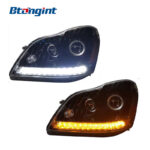 Headlight Assembly For Mercedes‑Benz GL450 2006‑2011 Retrofit LED DRL Sequential Turn Signal High & Low Beam