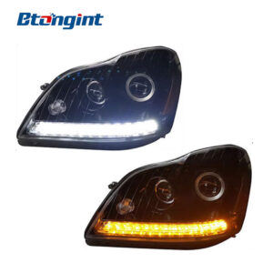 Headlight Assembly For Mercedes‑Benz GL450 2006‑2011 Retrofit LED DRL Sequential Turn Signal High & Low Beam