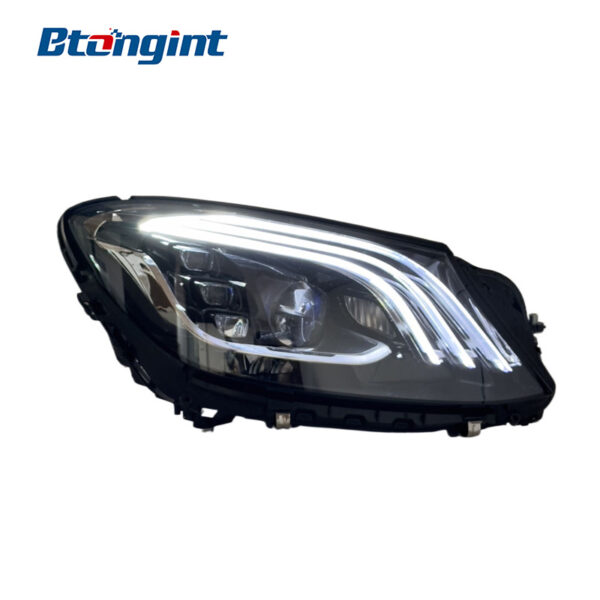 Headlight Assembly For Mercedes‑Benz S‑Class W222 2014‑2018 Retrofit Maybach‑Style LED Lens DRL & Turn Signal