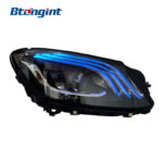 Headlight Assembly For Mercedes‑Benz S‑Class W222 2014‑2018 Retrofit Maybach‑Style LED Lens DRL & Turn Signal