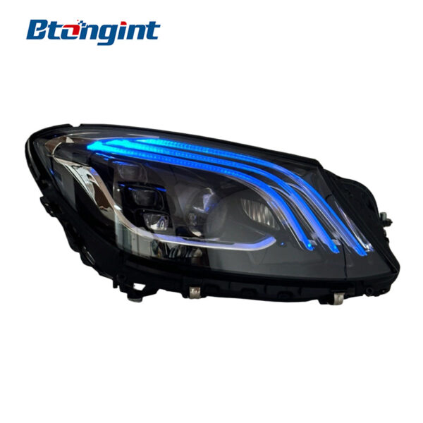 Headlight Assembly For Mercedes‑Benz S‑Class W222 2014‑2018 Retrofit Maybach‑Style LED Lens DRL & Turn Signal