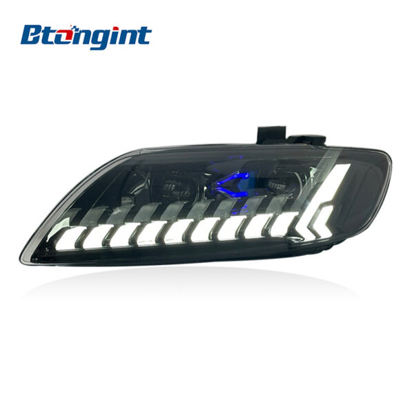 Headlight Assembly For Audi Q7 2006‑2015 Retrofit LED Laser Sequential Turn DRL Dual Optical Lens